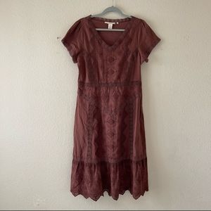 Sundance eyelet lace midi dress